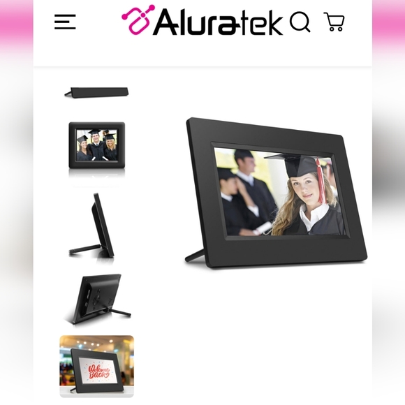 Aluratek 7" Digital Photo Frame with Automatic Slideshow NIB - Picture 1 of 13
